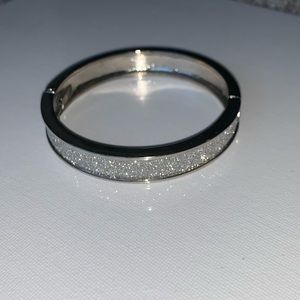 Silver glitter bracelet